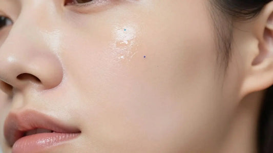 Healthy skin with integrated copper ions, suggesting repair.