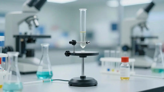 Laboratory equipment and vials for scientific research.