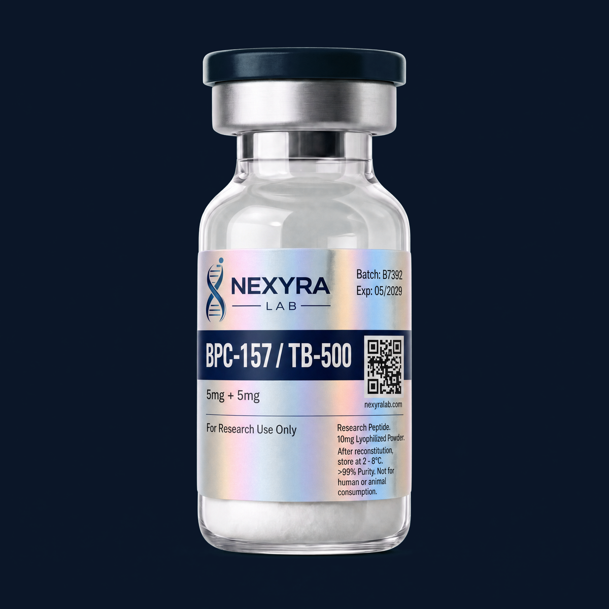 BPC-157 / TB-500 (5mg + 5mg) — Nexyra Lab research vial